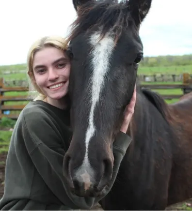 Taylor from Flying Cloud Animal Hospital, with horse